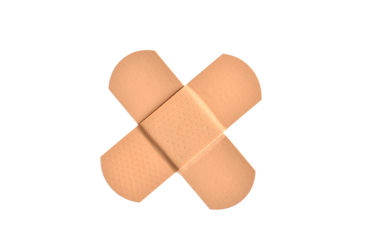 bandage, first-aid, medical, hurt, pain, treatment, medicine, injury, wound, healthcare, accident, problem, issues, heal, recovery, doctor, hospital, protection, broken, repair, nurse, trauma, sick, patch, fix, cross, band-aid, safety, insurance, survival
